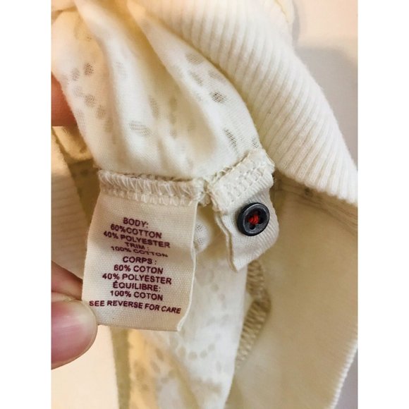 Free People Womens XS Ivory Cream Light Sheer Ling Sleeve Top - Picture 5 of 6